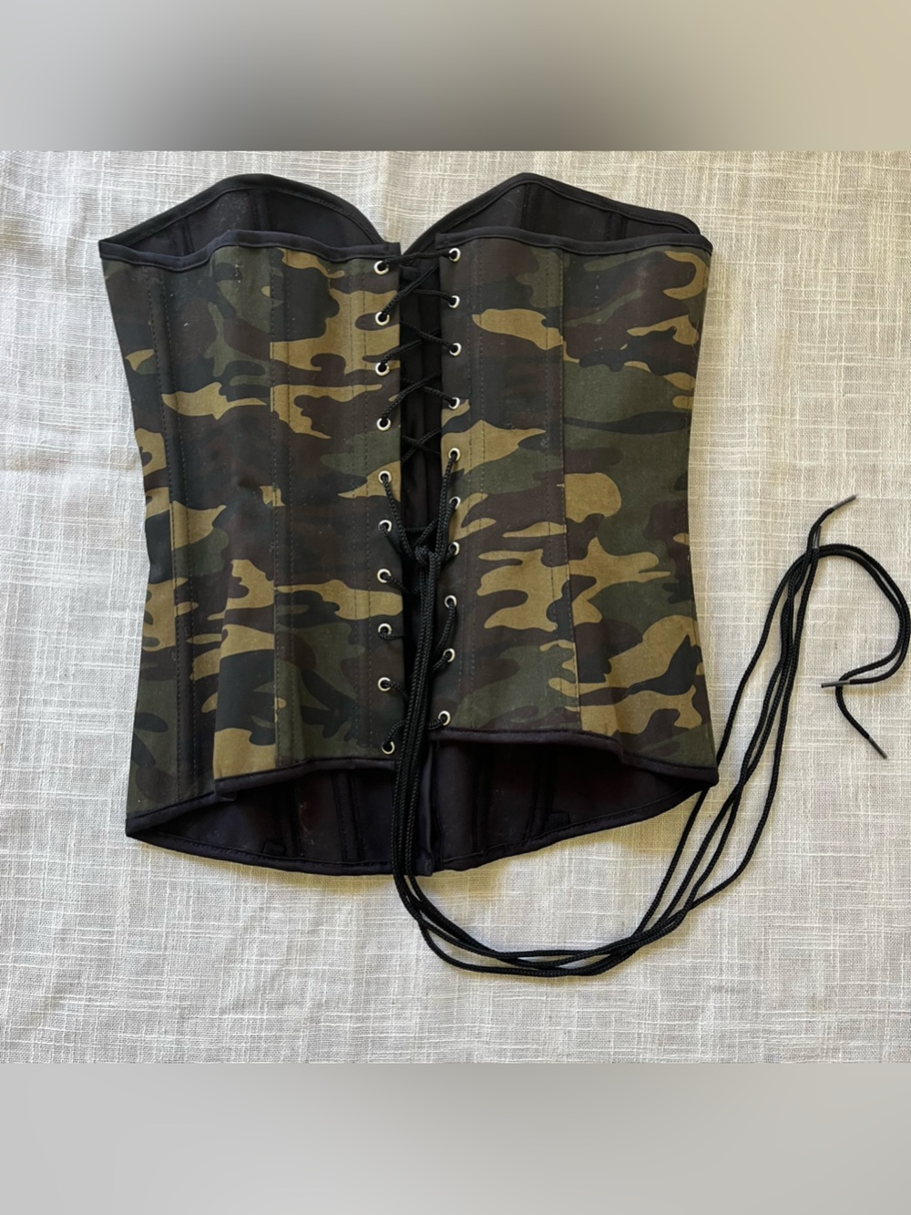 Y2k Hearts Rob Camo Corset
